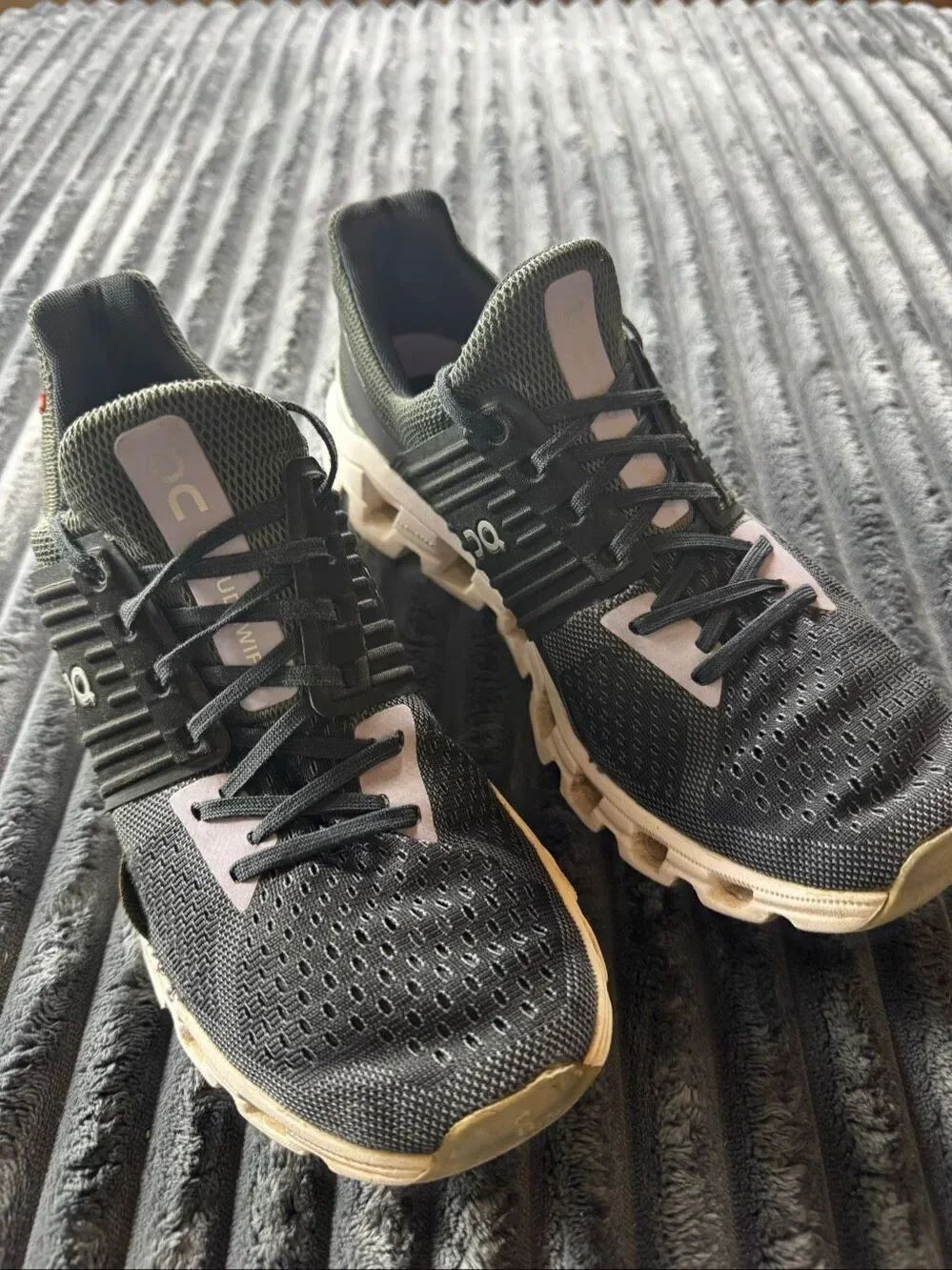 On Cloud Womens Cloudtec Black Tennis Shoes Size 9